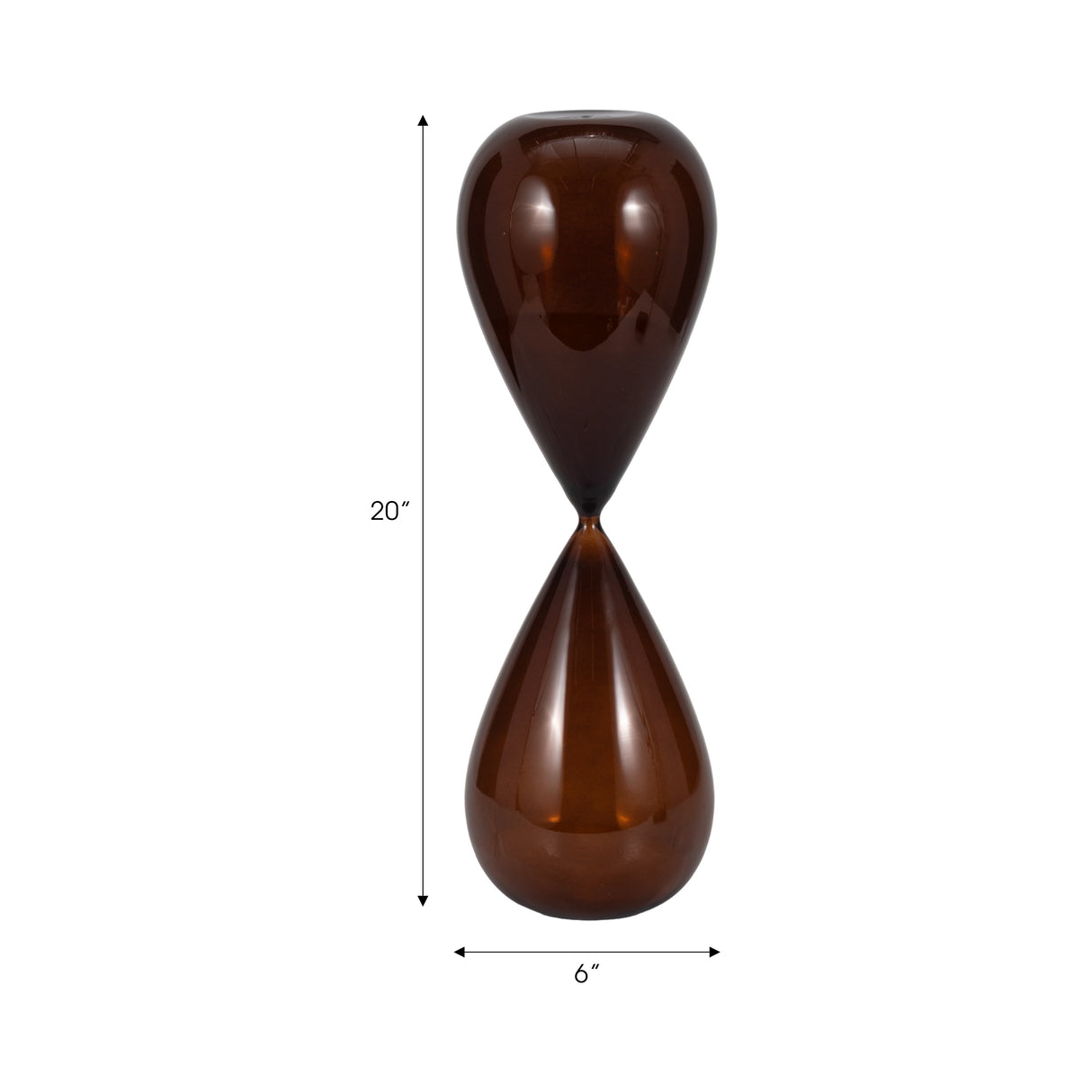 20" Darby Small Brown Hourglass