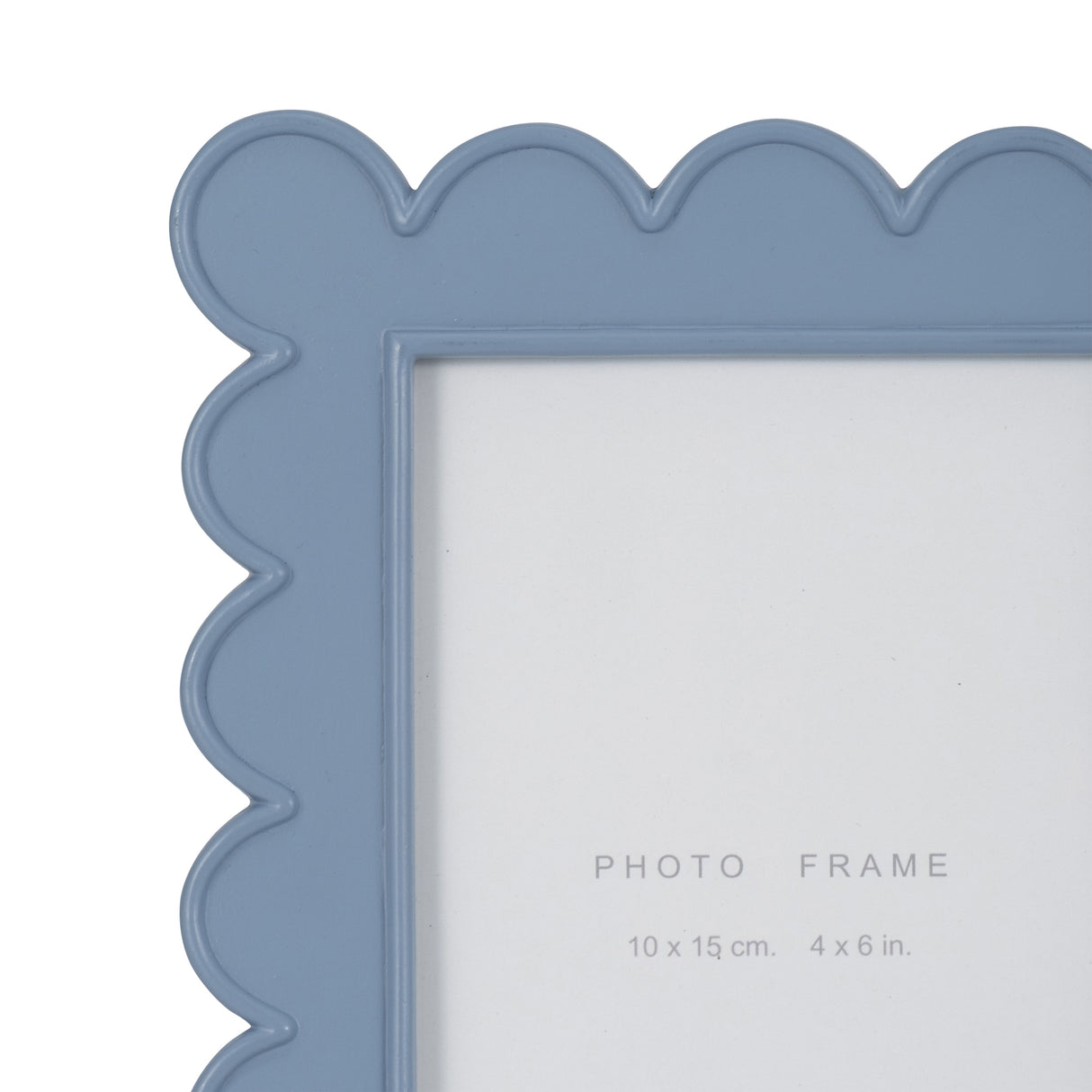 4x6 Scallop Edge Photo Frame, Blue