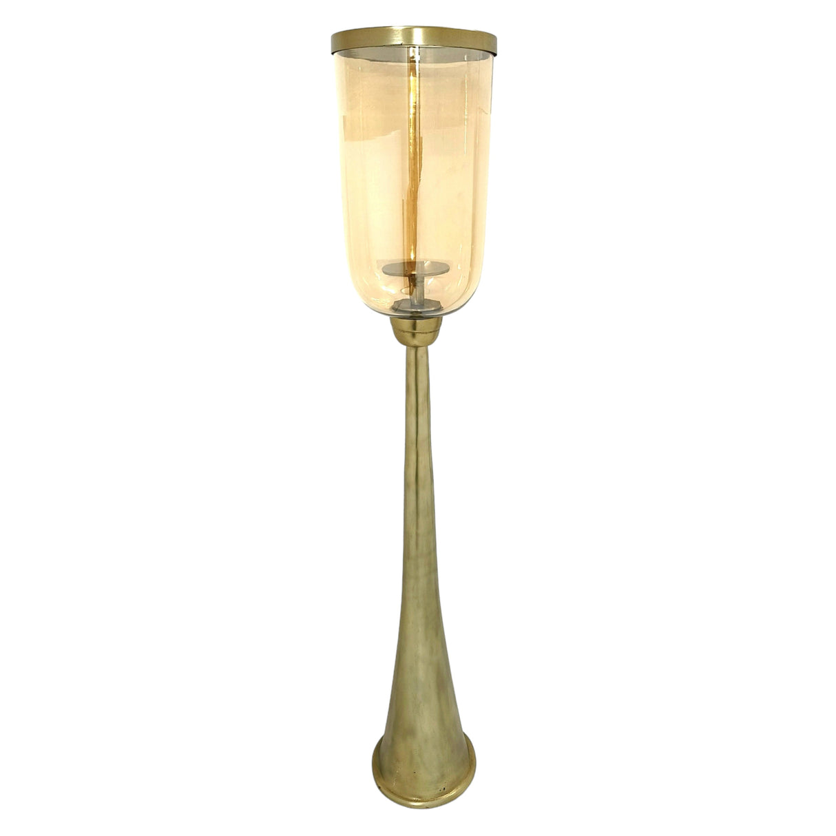 43" Illum Large Gold Glass Candle Hurricane