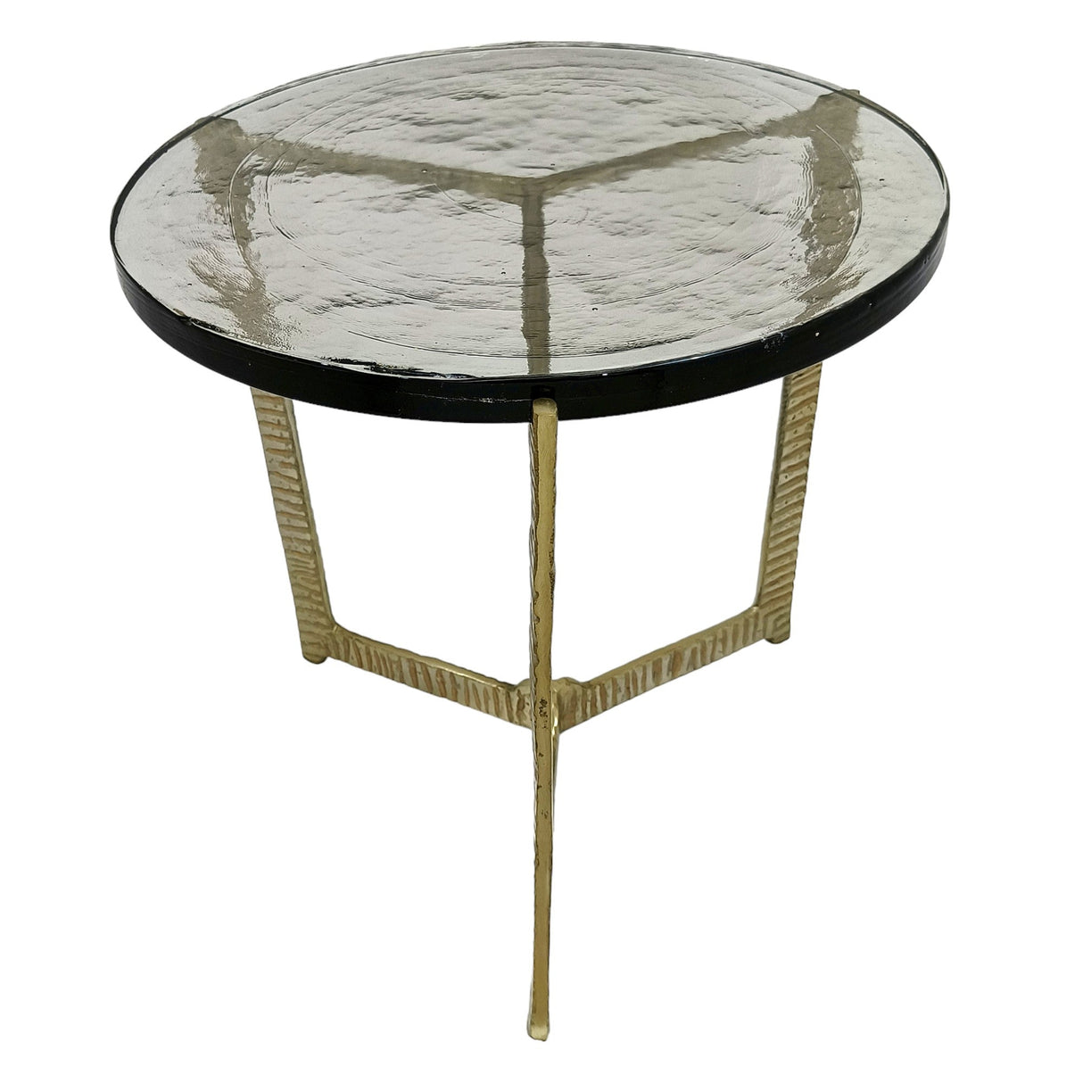 18" Bennington Wide  Recycled Glass Accent Table