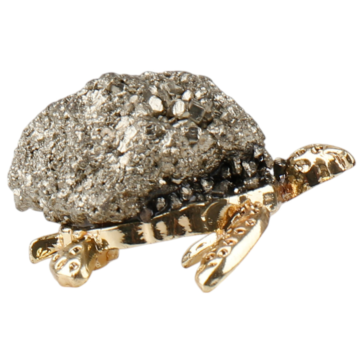 2" Candela Pyrite Sea Turtle, Silver