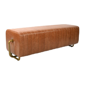 60" Felix Real Leather Bench