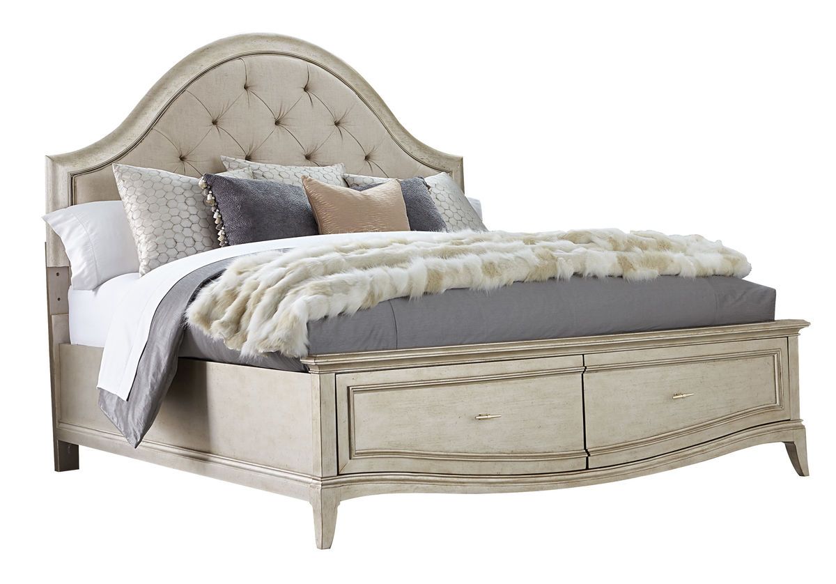 Starlite Queen Upholstered Panel Bed With Storage