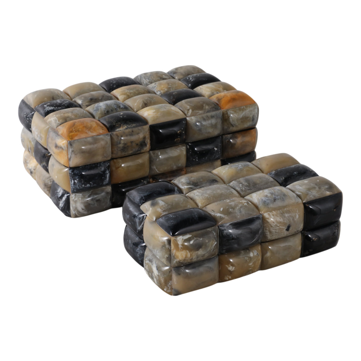 S/2 12/14" 3d Horn Look Boxes, Multi