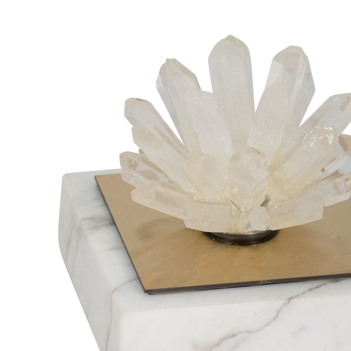 4" Julia Short Crystal And Marble Block