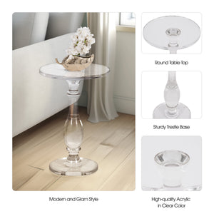 20" Nivine Acrylic Accent Table