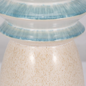 15" Fluted Top Vase Reactive Finish, Multi