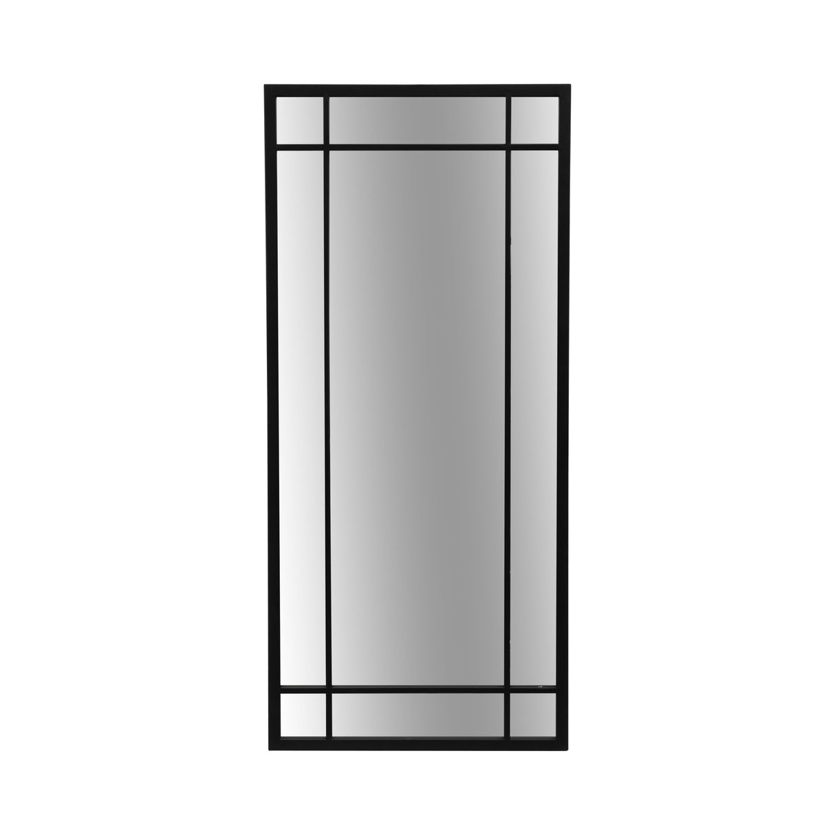 METAL, 20X43 WINDOWPANE MIRROR, BLACK
