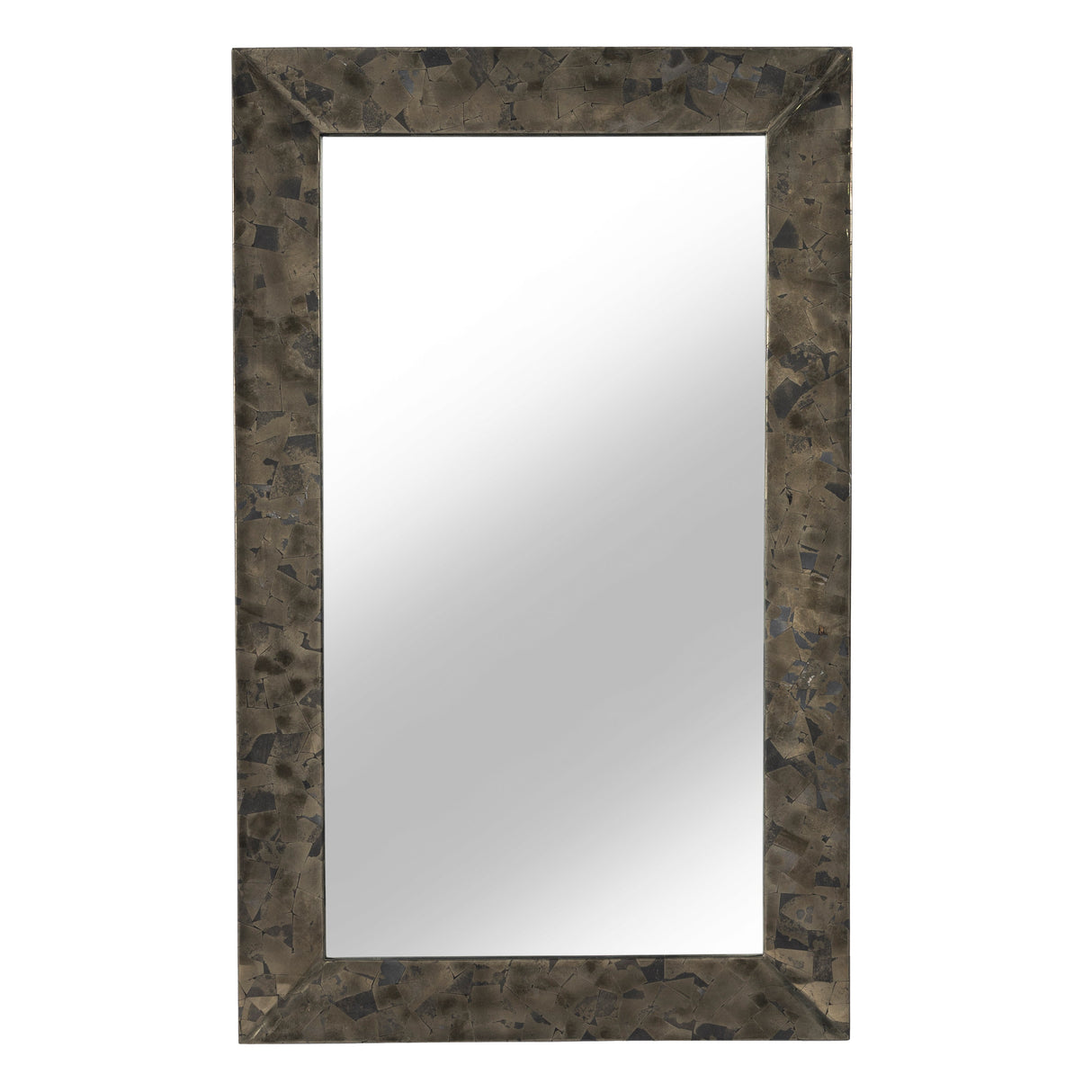 50x30"livio Pyrite Semi-prcous Stne&wd Wall Mirror