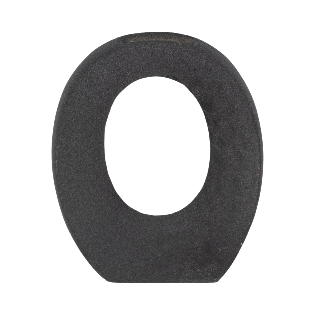 7" Rough Finish Open Cut-out With Vase Opening, Bl