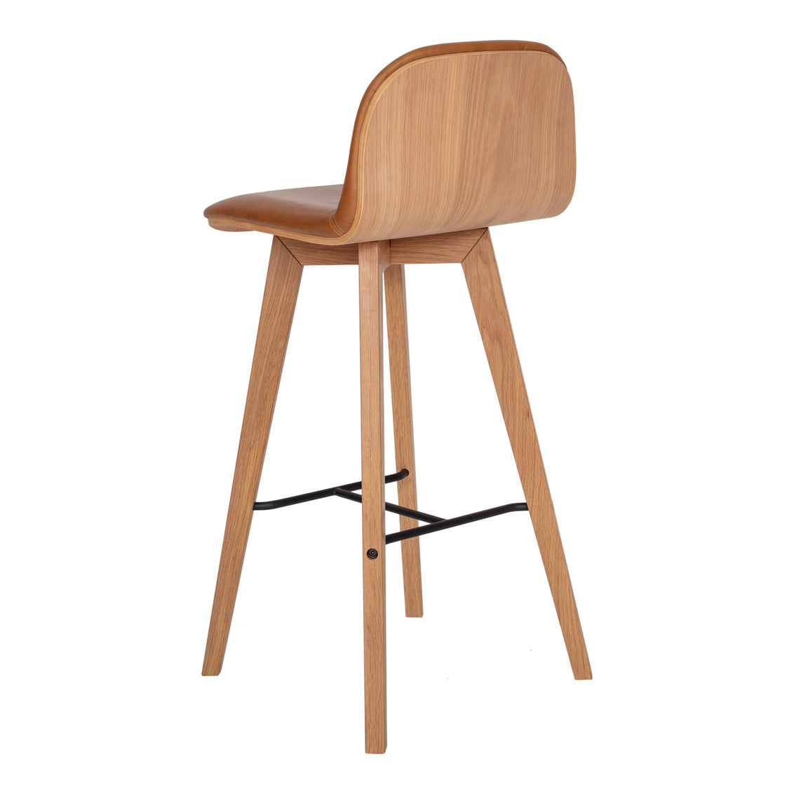 Napoli Leather Barstool Tan