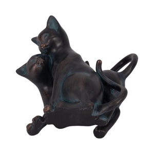 7" Cuddling Cats, Bronze