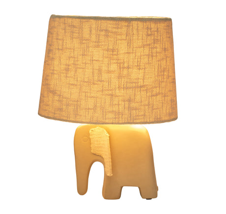 18" Ecomix Elephant Lamp, Beige