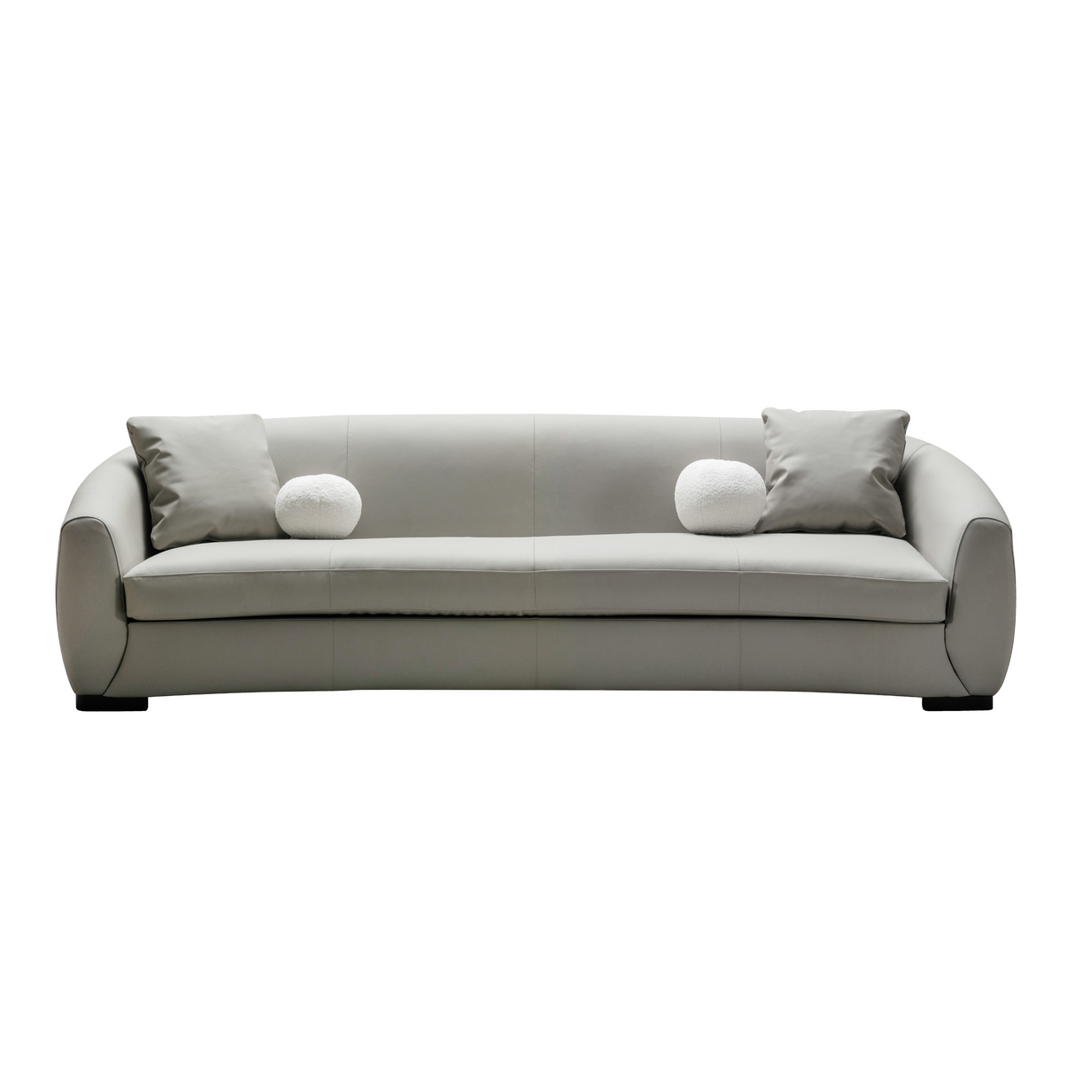 Boucle brown leather 4 seater sofa