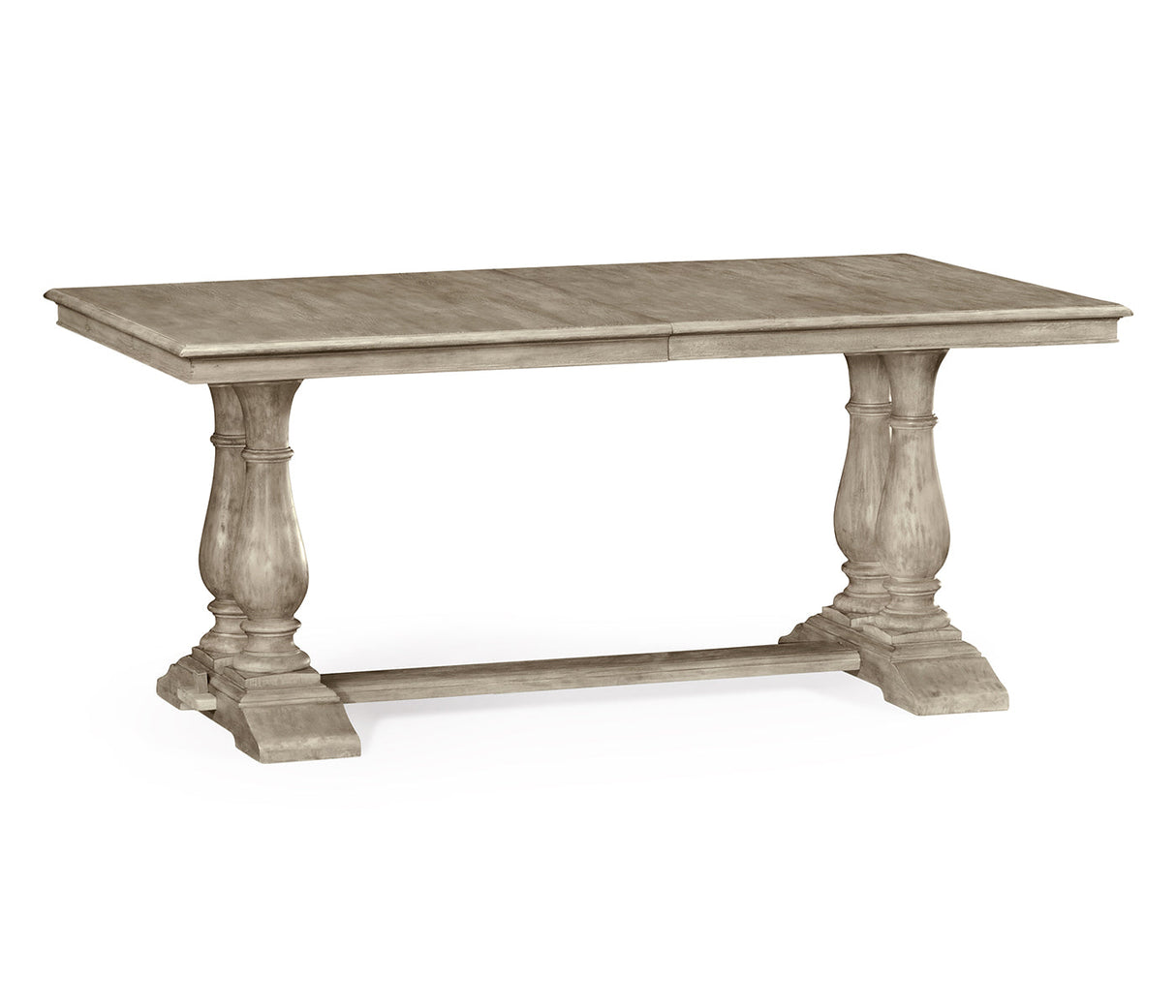 JC Edited - Casually Country Collection - 71" Rustic Grey Rectangular Extending Dining Table