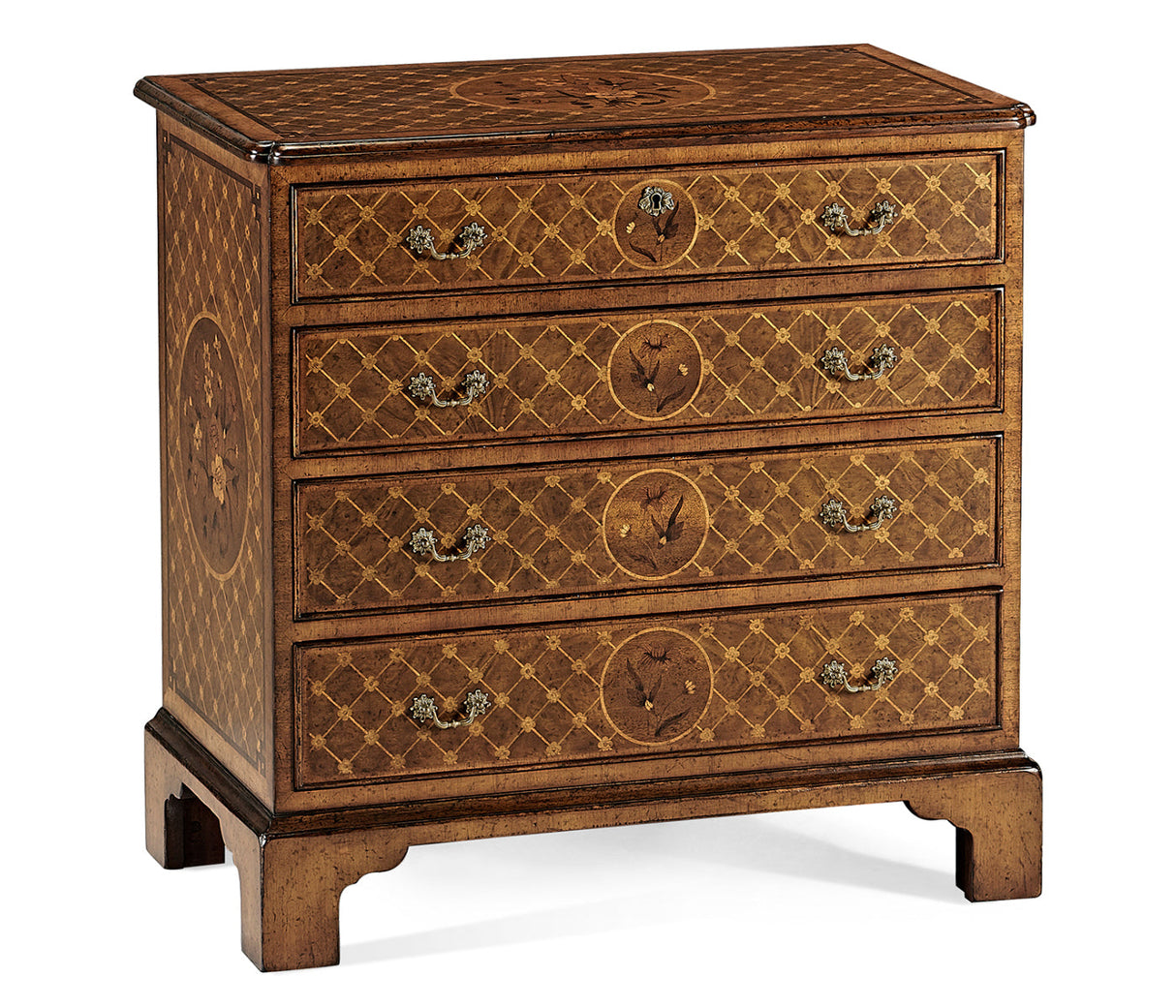 Windsor Collection - Windsor Floral Marquetry & Parquetry Small Chest of Drawers