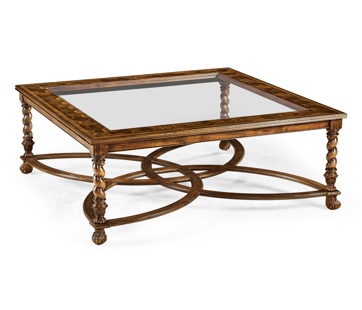 Windsor Collection - Square oyster coffee table glass top (52")