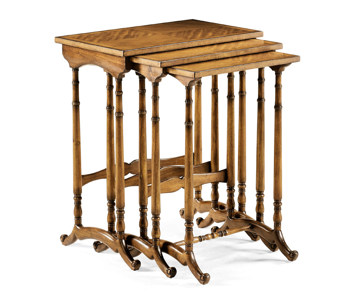 Versailles Collection - Satinwood nest of three tables