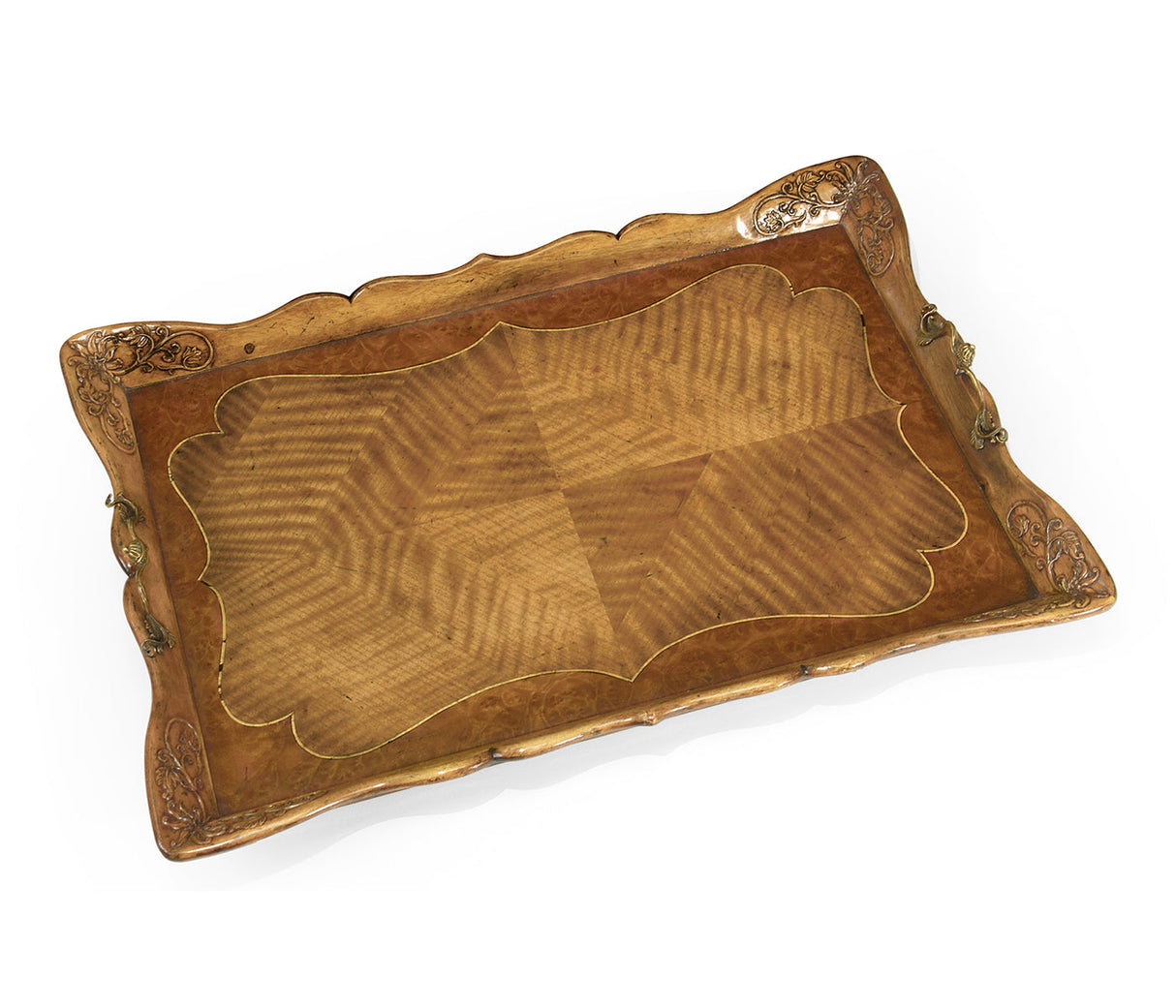 Versailles Collection - Satinwood Carved Rectangular Tray