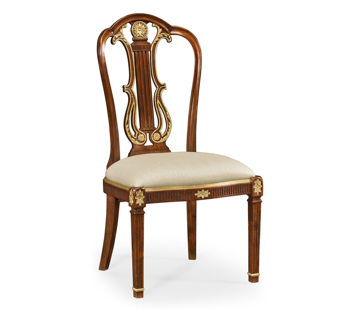 Buckingham Collection - Buckingham Gilded Lyre Back Side Chair