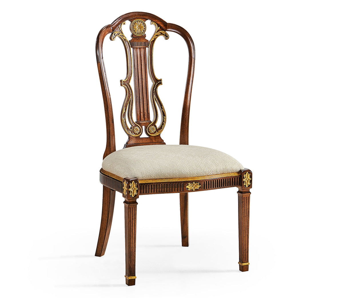 Buckingham Collection - Buckingham Gilded Lyre Back Side Chair