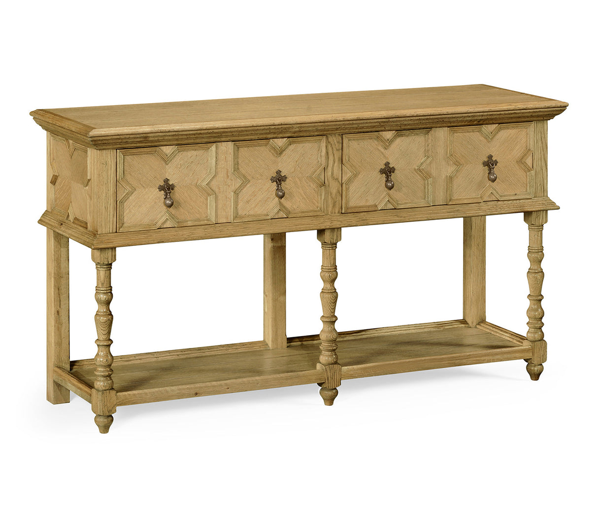 Sherwood Oak Collection - Traditional Tudor Style Natural Oak Buffet