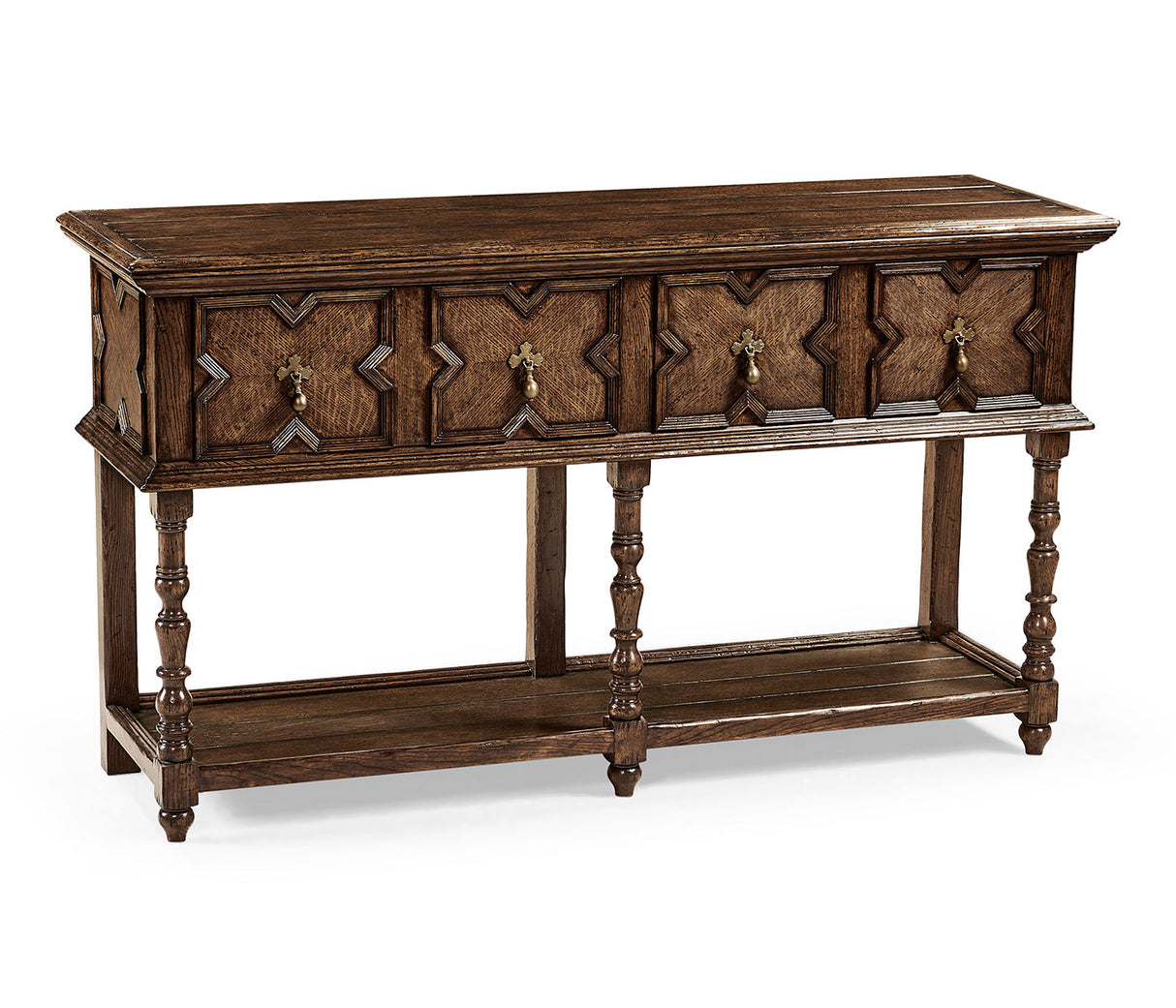 Sherwood Oak Collection - Traditional Tudor Style Dark Oak Buffet