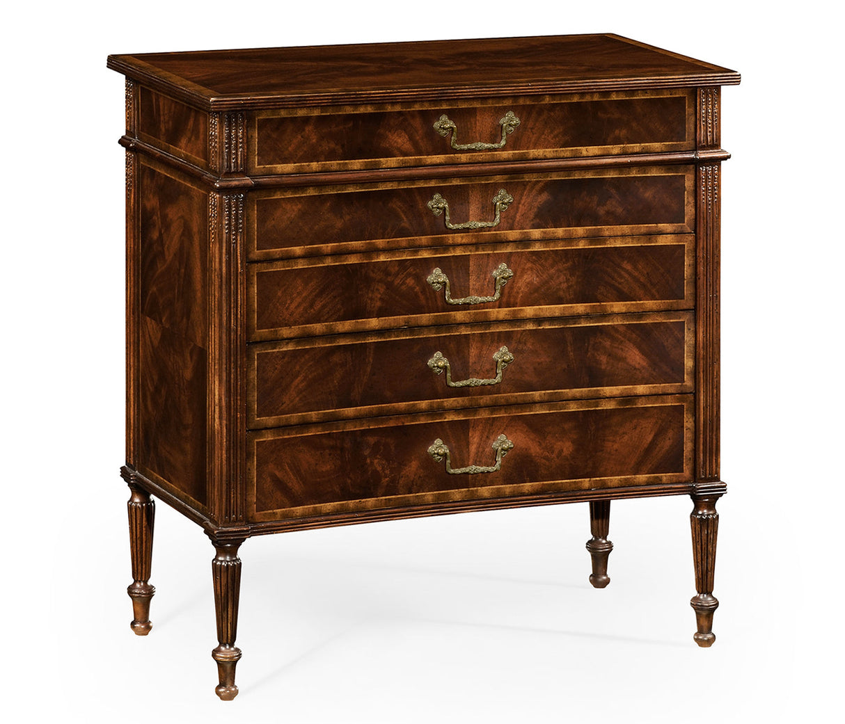 Buckingham Collection - Buckingham Mahogany Chest of Drawers with Concave Profile