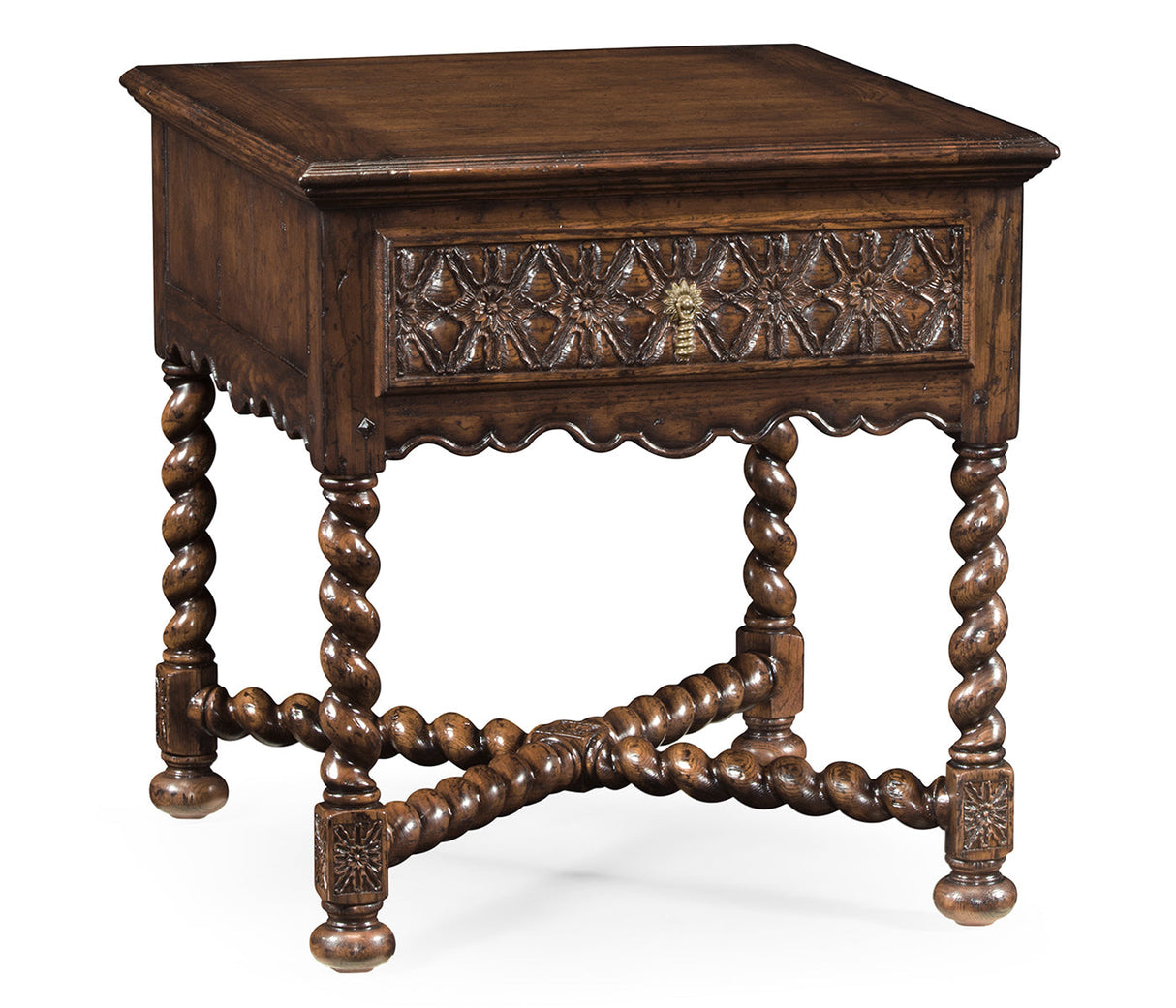 Sherwood Oak Collection - Dark Oak Square Side Table