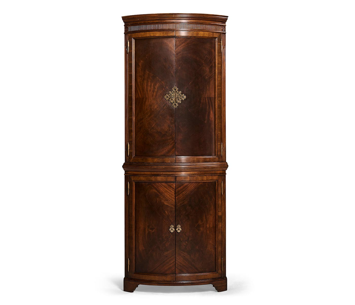 Buckingham Collection - Mahogany Curved Corner Drinks Cabinet