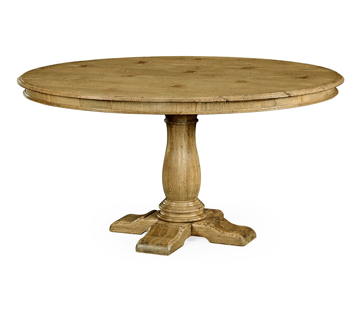 Sherwood Oak Collection - 60" French Country Style Natural Oak Dining Table