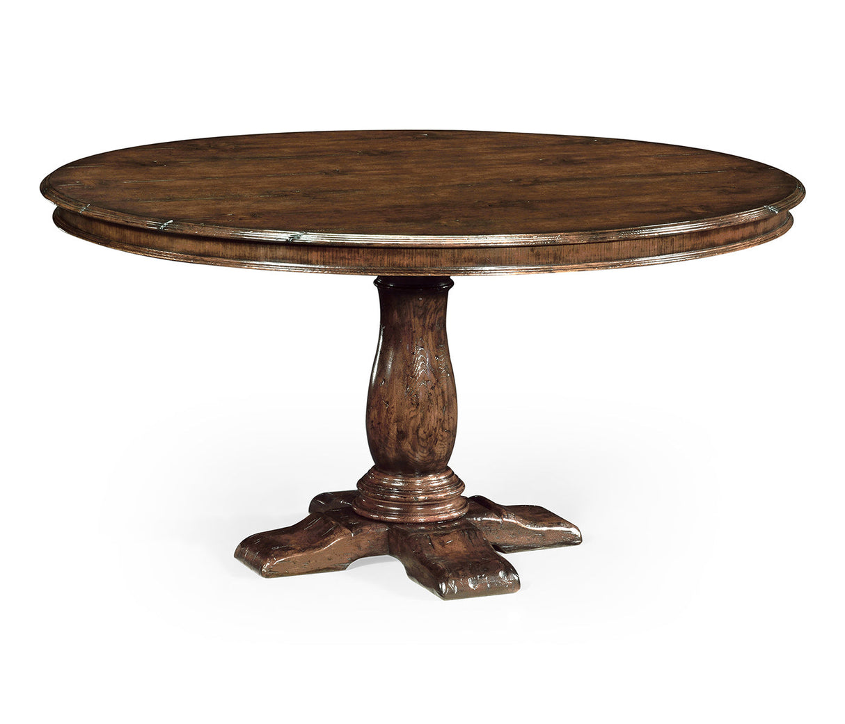 Sherwood Oak Collection - 60" French Country Dark Style Oak Dining Table