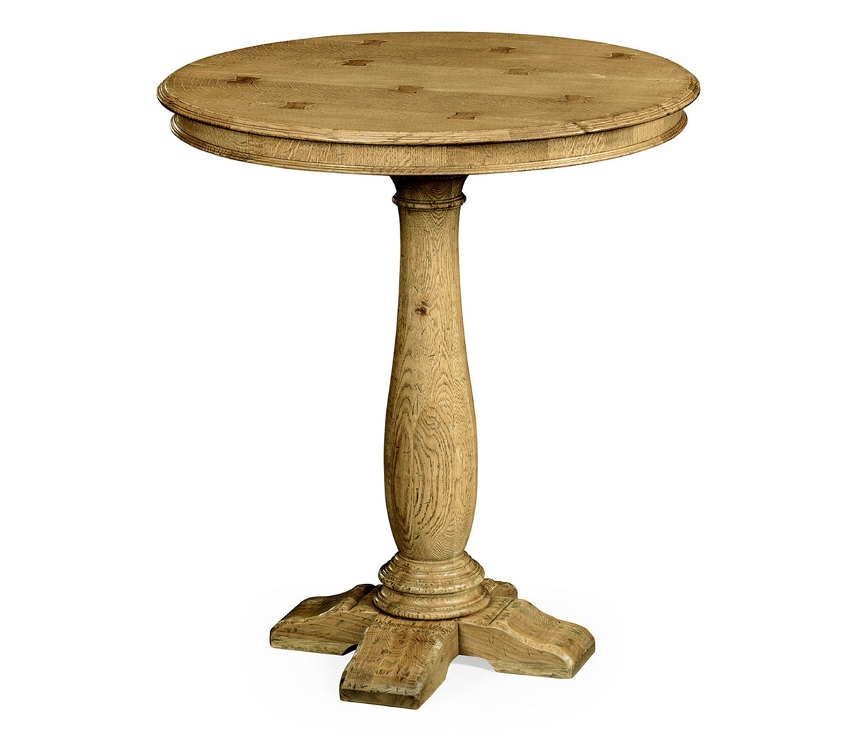 Sherwood Oak Collection - 36" Round Natural Oak Bar Table