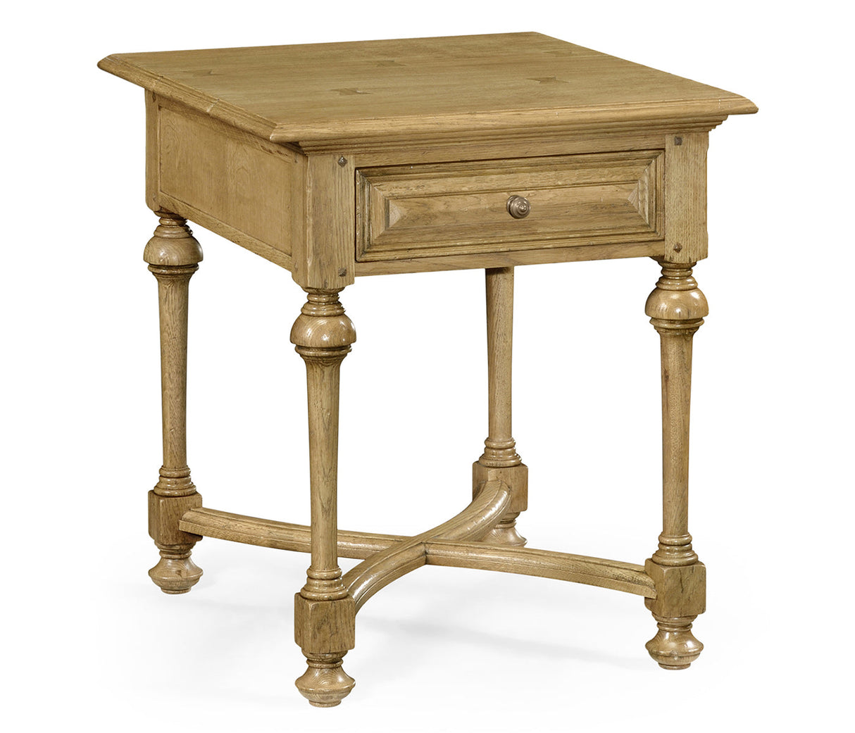 Sherwood Oak Collection - Elizabethan Style Natural Oak Square Side Table