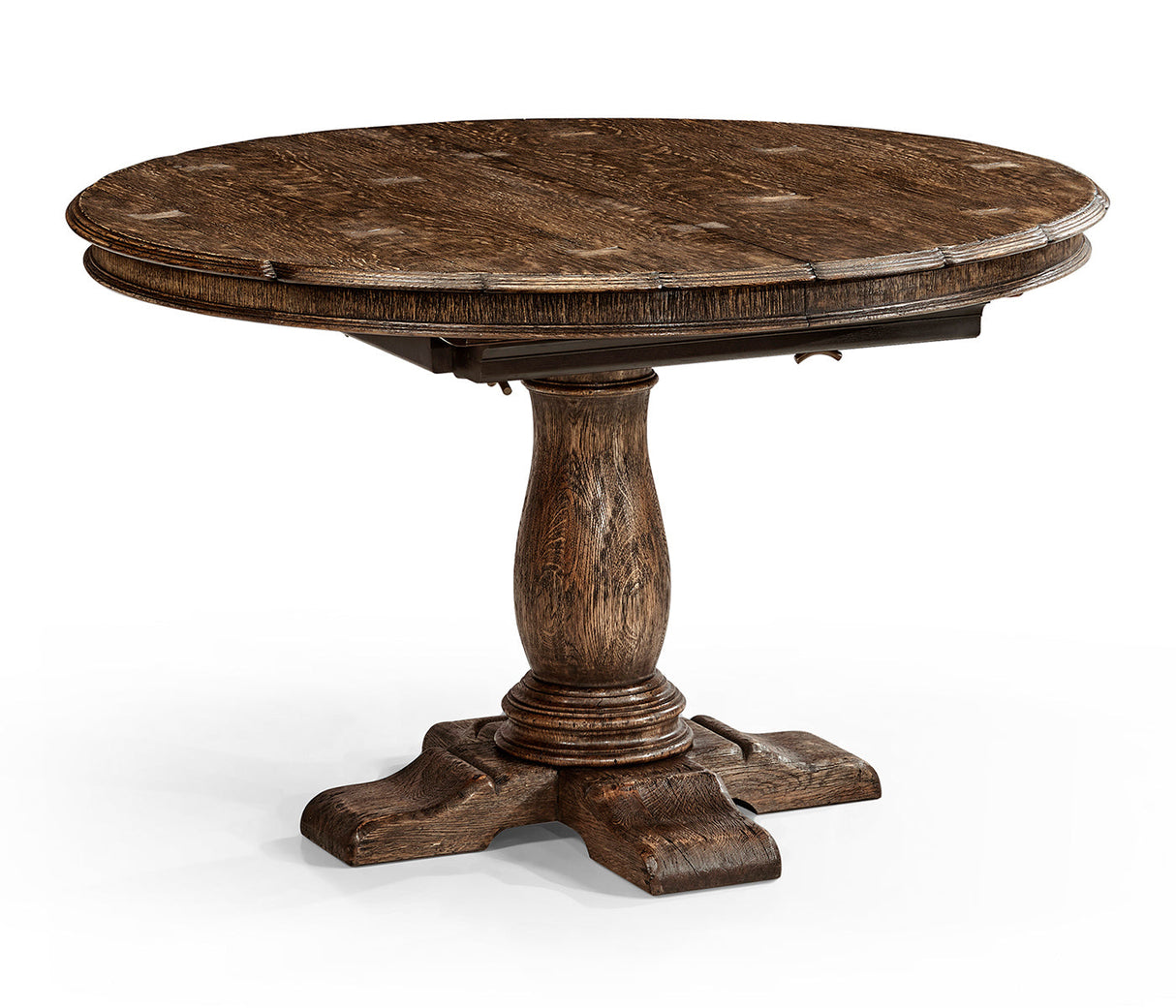 Sherwood Oak Collection - 48" Extending Dark Oak Country Table