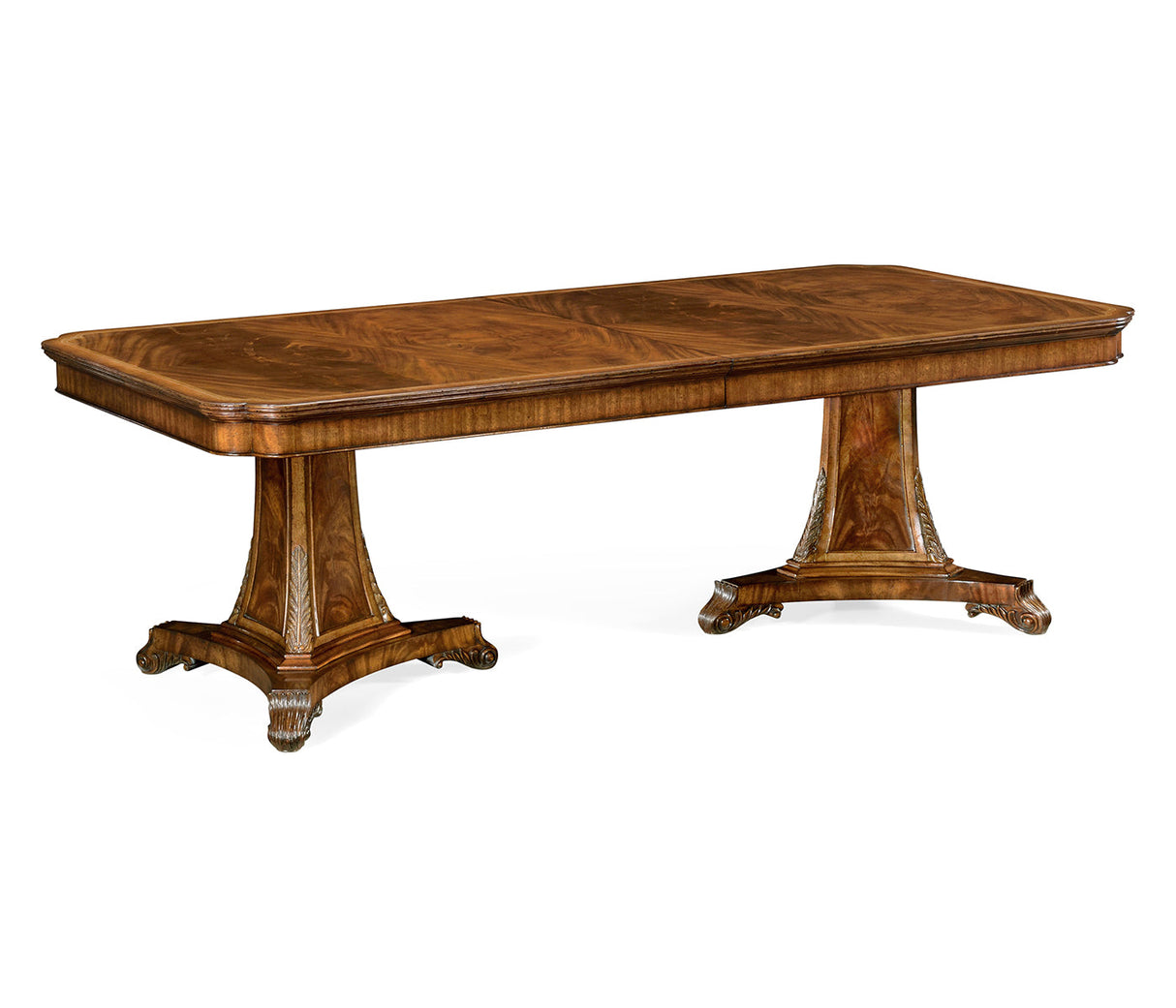 Windsor Collection - Curved Pedestal Extending Dining Table