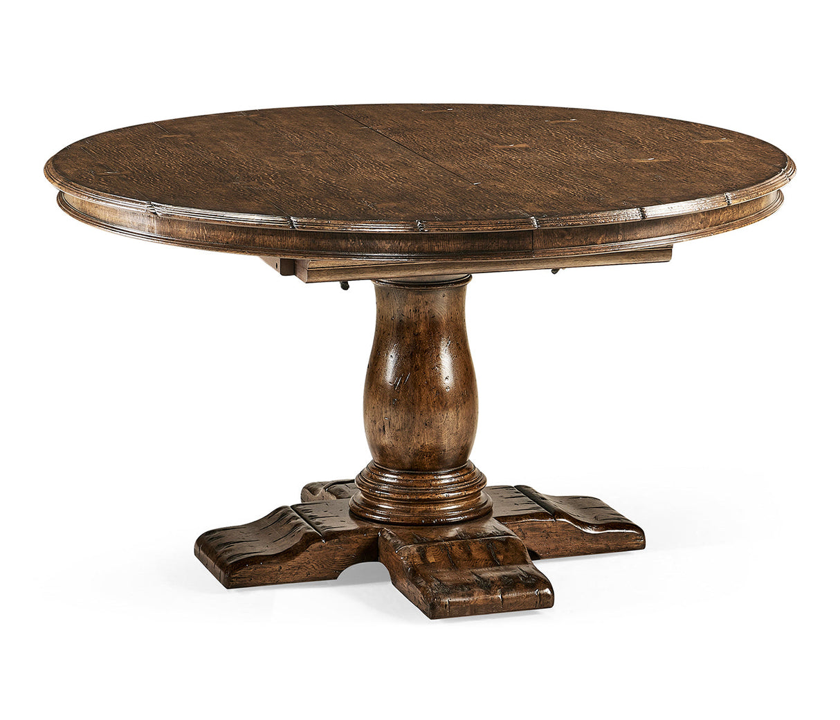 Sherwood Oak Collection - 54" Extending Dark Oak Country Table