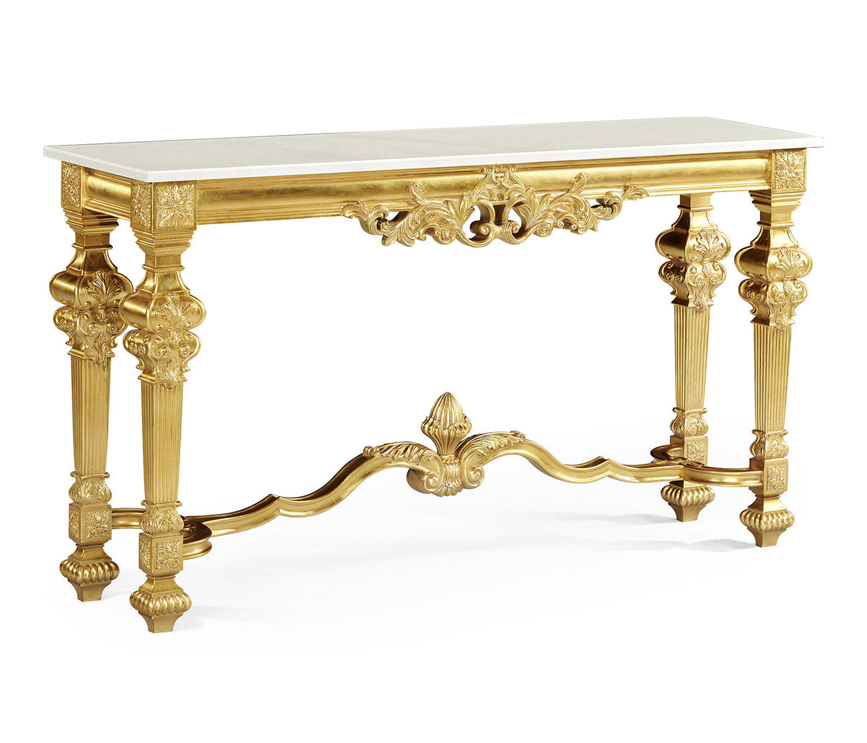 Versailles Collection - Marble Topped Baroque Gilded Console