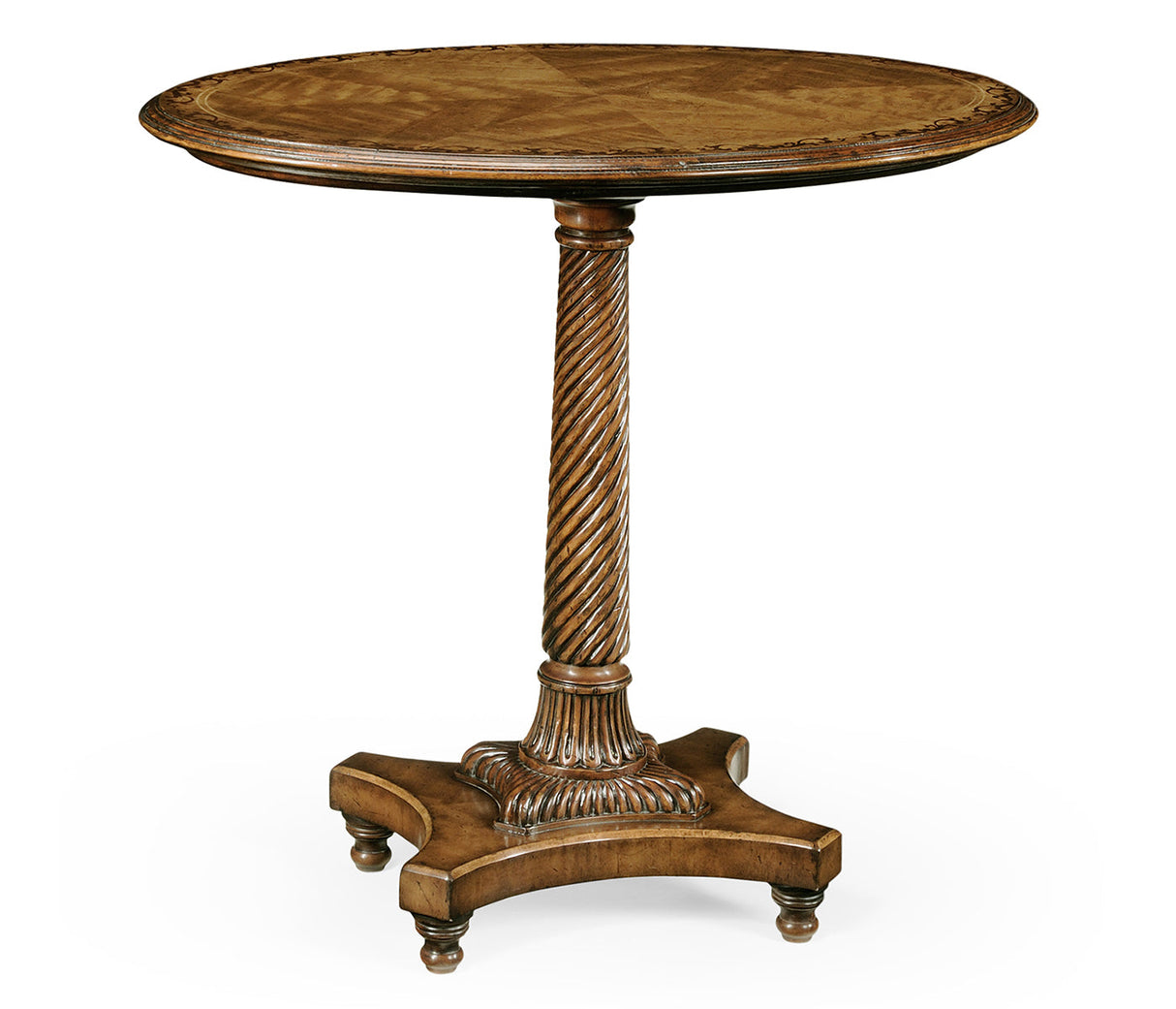 Versailles Collection - Walnut & satinwood oval lamp table