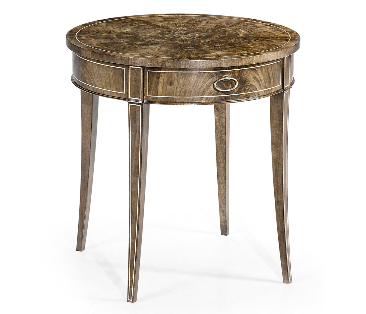 Buckingham Collection - Round Bleached Walnut Side Table