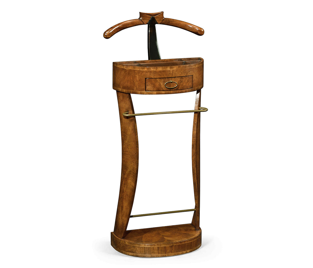 Windsor Collection - Crotch Walnut Valet Stand with Stud Box