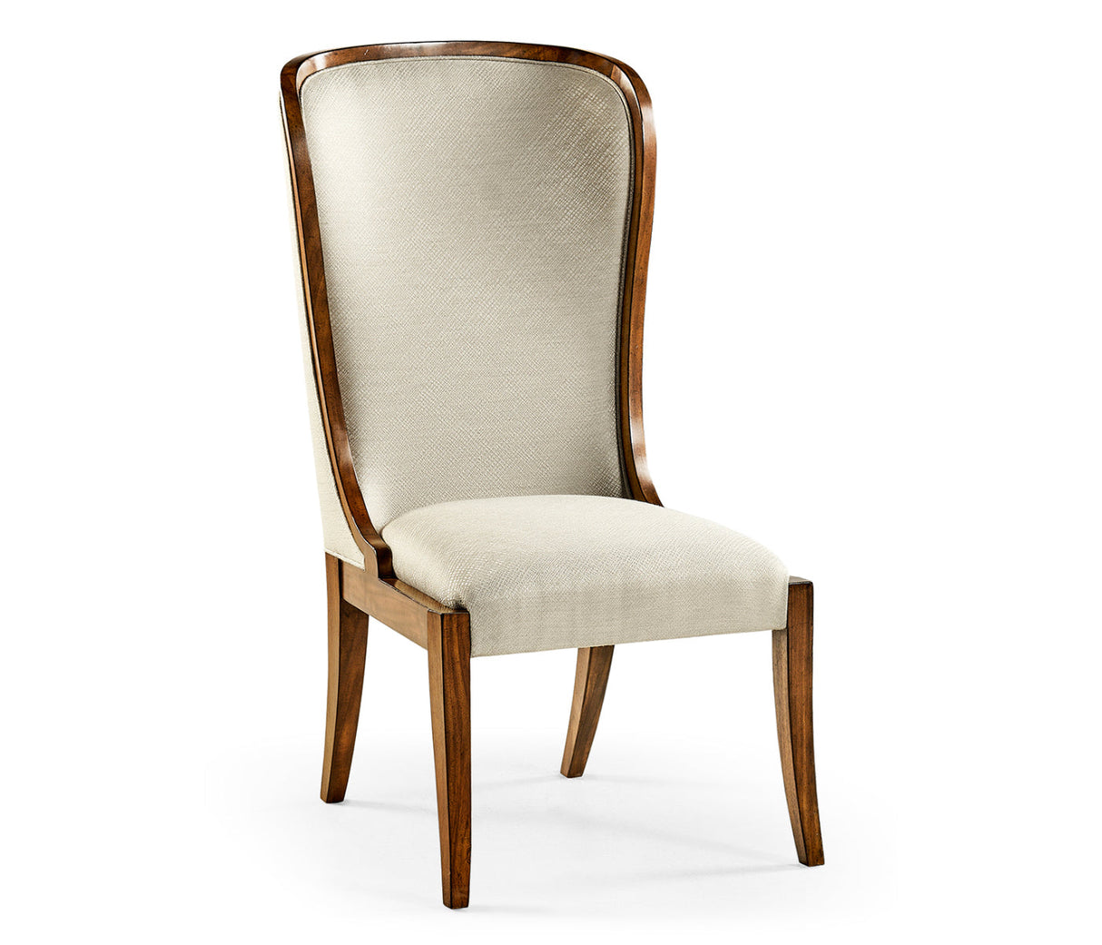 Windsor Collection - High Curved Back Walnut Dining Side Chair