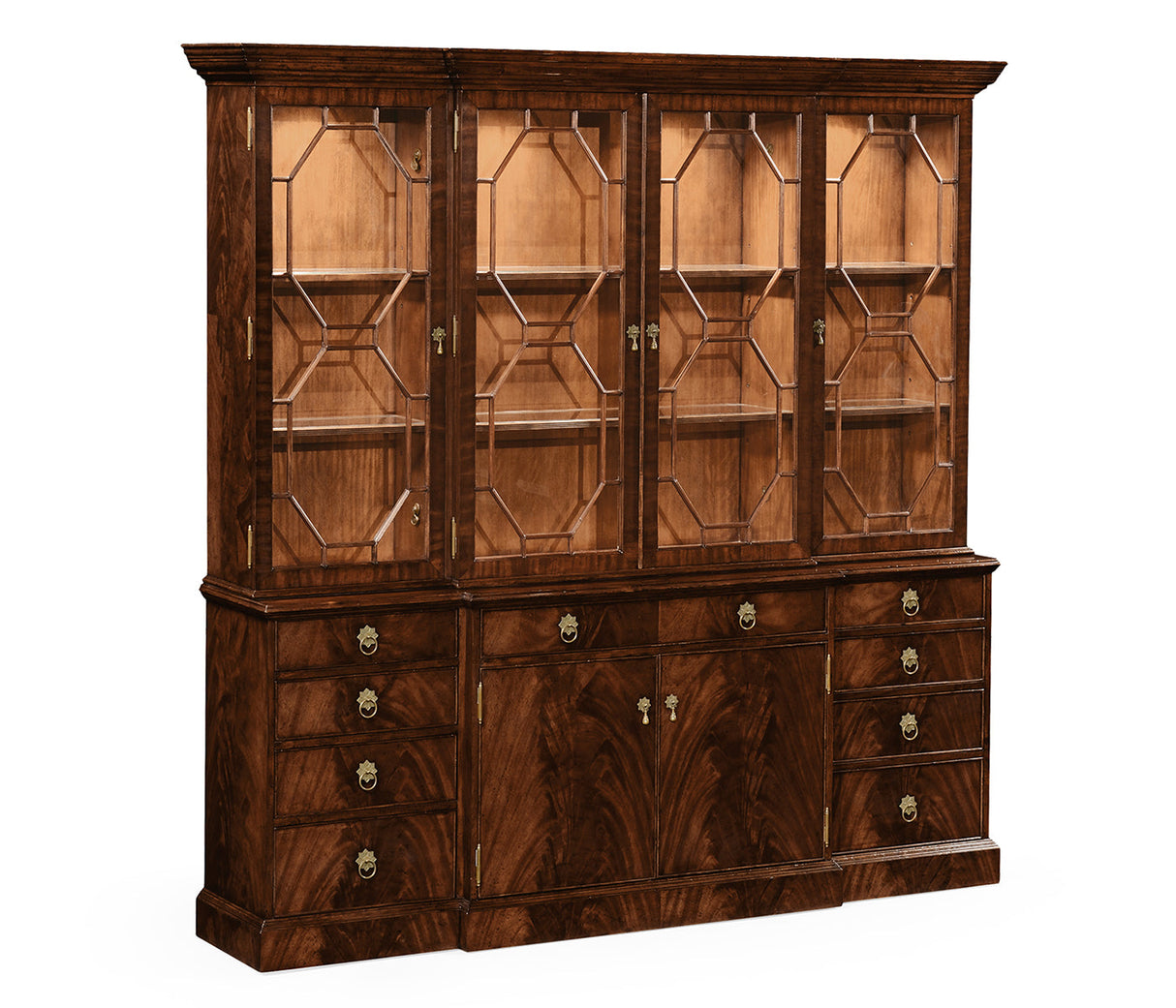 Buckingham Collection - Buckingham Triple Mahogany Display Cabinet