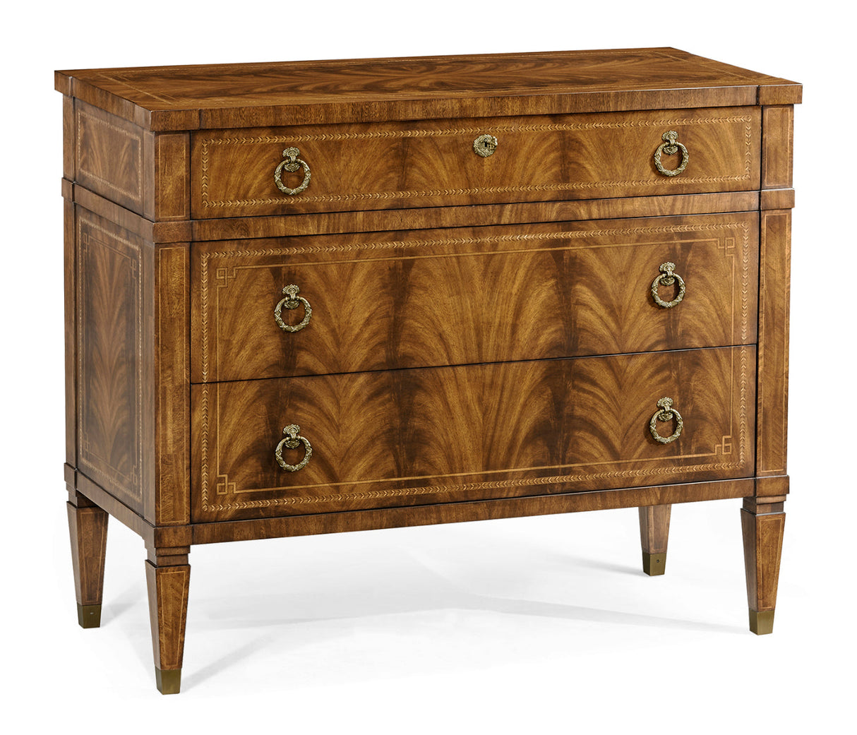 Windsor Collection - Empire style walnut three drawer chest