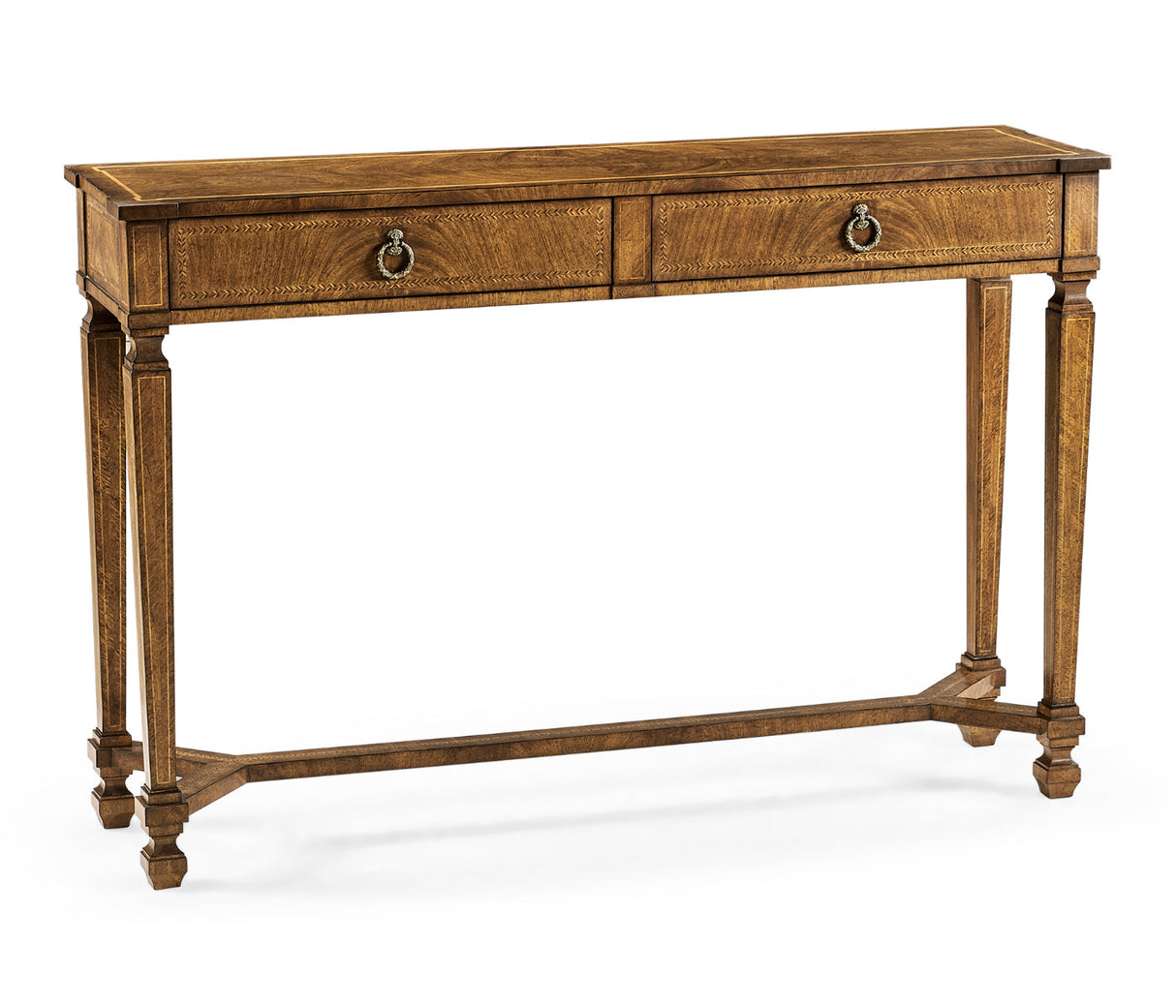 Windsor Collection - Empire style walnut two drawer console