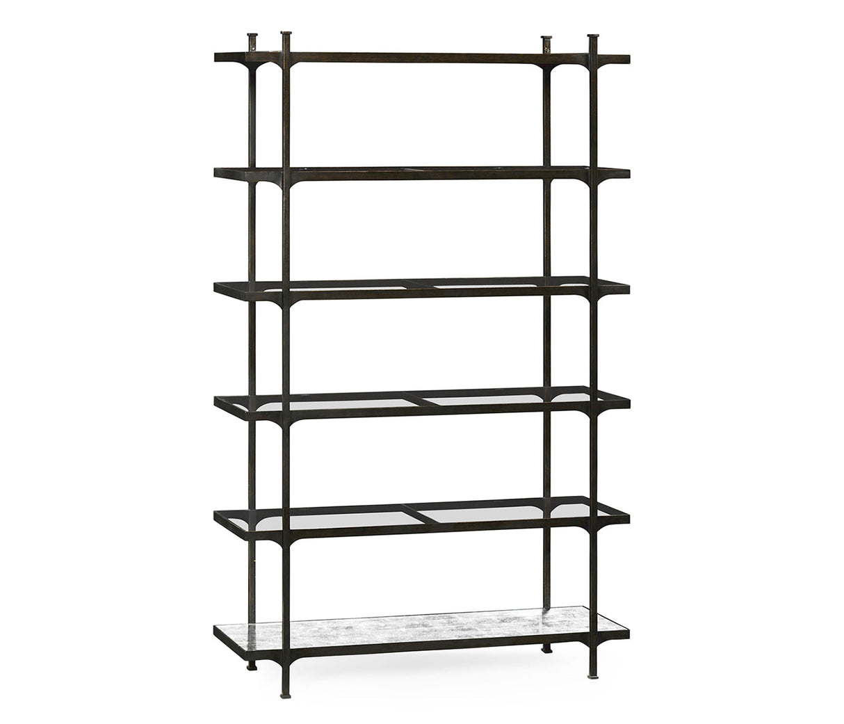 JC Modern - Luxe Collection - Distressed Bronze Six Tier Étagère
