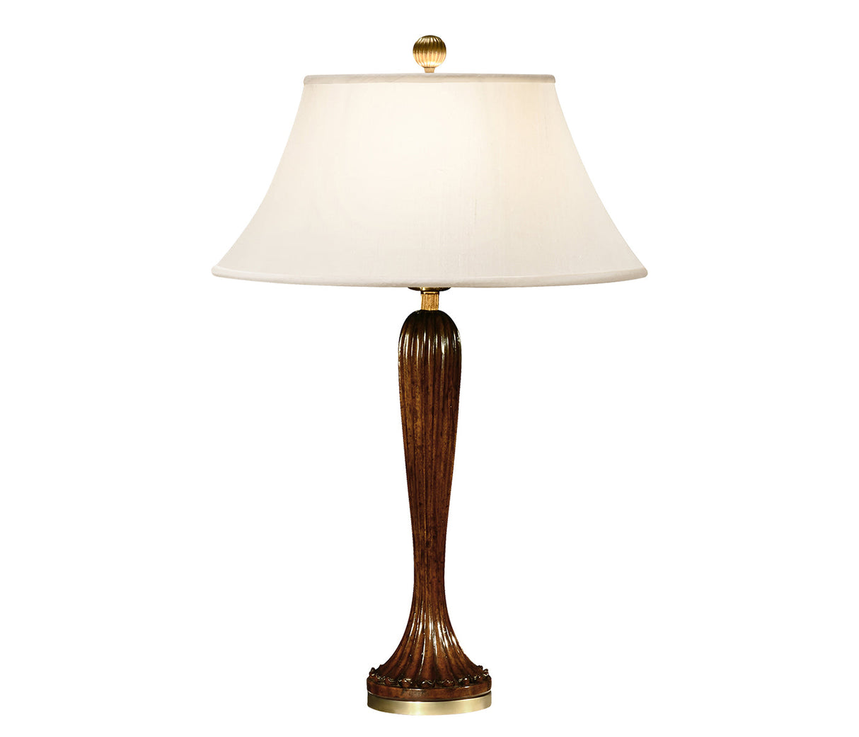 Buckingham Collection - Mahogany Fluted Table Lamp