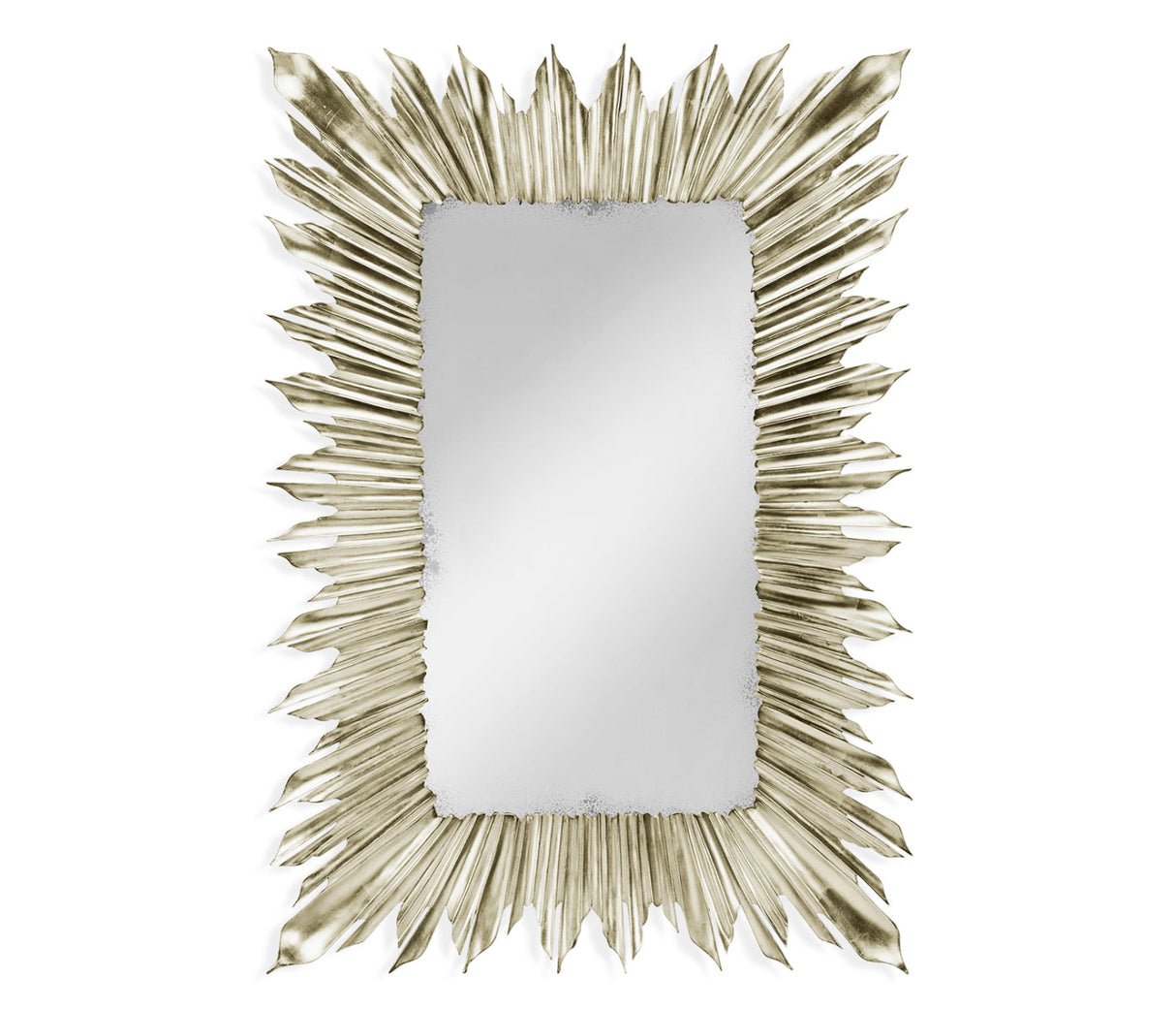 Versailles Collection - Silvered rectangular sunburst mirror