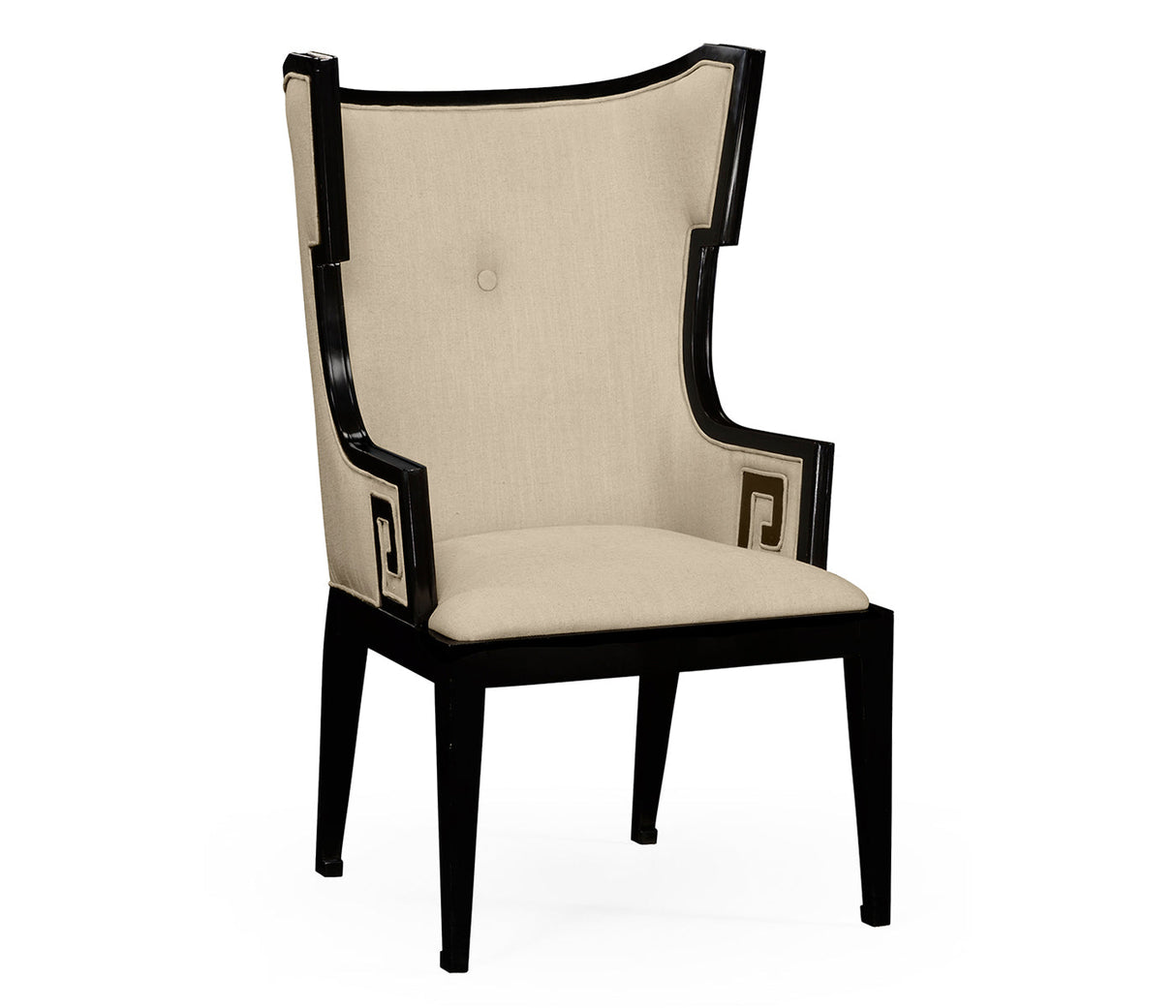 Windsor Collection - Greek Key Design Biedermeier Black Arm Chair