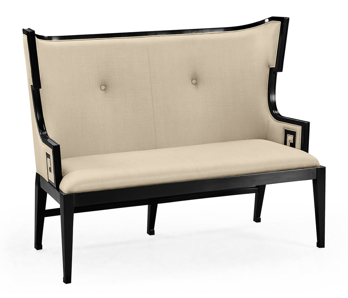 Windsor Collection - Greek Key Design Black Biedermeier Settee